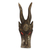 African wood mask, 'Horned Crocodile' - Hand-Carved Wood Horned Animal African Mask from Ghana (image 2a) thumbail
