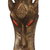 African wood mask, 'Horned Crocodile' - Hand-Carved Wood Horned Animal African Mask from Ghana (image 2b) thumbail