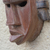 African wood mask, 'Two Heads' - Rustic African Wood mask Crafted in Ghana