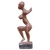 Holzskulptur - Rustikale weibliche Skulptur aus Sese-Holz aus Ghana