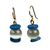 Cat's eye beaded dangle earrings, 'Eco Discs' - Cat's Eye Beaded Dangle Earrings