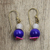 Agate and cat's eye beaded dangle earrings, 'Eco Charm' - Eco-Friendly Agate and Cat's Eye Beaded Dangle Earrings