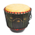 Wood drum, 'Royal Stars' - Star Pattern Tweneboa Wood Drum from Ghana (image 2a) thumbail