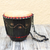 Wood drum, 'Royal Stars' - Star Pattern Tweneboa Wood Drum from Ghana (image 2b) thumbail