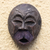 Máscara de madera africana - Máscara rústica africana de simio de madera de Sese de Ghana