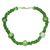 Recycled glass beaded necklace, 'Obaapa Green' - Green Recycled Glass Beaded Necklace from Ghana