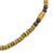 Tiger's eye and recycled glass beaded long necklace, 'Omanye Beautiful' - Tiger's Eye and Yellow Recycled Glass Beaded Long Necklace