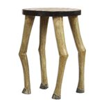 Wood accent table, 'Galloping Horse' - Horse-Themed Sese Wood Accent Table from Ghana