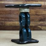 Wood accent table, 'Happy Family' - Family-Themed Wood Accent Table from Ghana