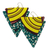 Cotton fabric dangle earrings, 'Klenam Triangles' - Triangular Cotton Fabric Dangle Earrings from Ghana (image 2b) thumbail