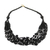 Halskette aus Glasperlen - Schwarze ghanaische Halskette aus recycelten Perlen