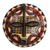 African wood mask, 'Multicolored Designs' - Triangle Pattern African Wood Mask from Ghana thumbail