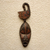 African wood mask, 'Sankofa Thoughts' - Sankofa-Themed African Wood Mask from Ghana thumbail
