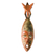African wood mask, 'Eagle Head' - African Wood Mask with an Eagle on Top from Ghana (image 2a) thumbail