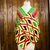 Cotton blend kente shawl, 'Akan Blessing' (4 strips) - Four Strips Handwoven Green and Red African Kente Shawl thumbail