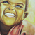 Zeichen des Sieges'. - Expressionistische Malerei von zwei afrikanischen Kindern aus Ghana