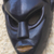 Afrikanische Holzmaske, „Fritete“ – handgeschnitzte afrikanische Sese-Holzmaske in Schwarz aus Ghana