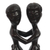 Wood sculpture, 'Biako Ye' - Hand-Carved Romantic Sese Wood Sculpture from Ghana (image 2b) thumbail