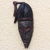 Máscara de madera africana - Máscara africana de madera y aluminio con temática de aves, de Ghana