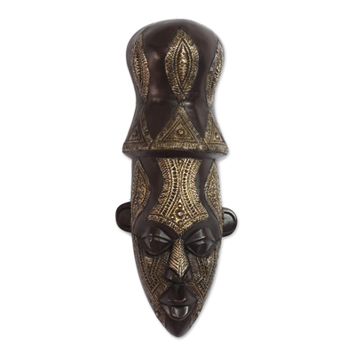 God of War-Themed African Wood Mask from Ghana