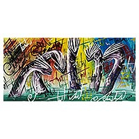 'Boldness II' - Signed Freestyle Dragon Painting from Ghana
