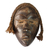 African wood mask, 'Dan Tribe' - Dan-Inspired Rustic African Wood Mask from Ghana thumbail