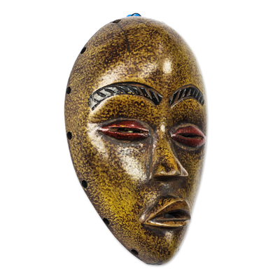 Máscara de madera africana - Máscara de madera africana estampada estilo Dan de Ghana