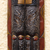 African wood mask, 'Beautiful Nta' - African Sese Wood and Aluminum Twin Mask from Ghana