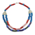 Recycled glass beaded strand necklace, 'Nuku Color' - Colorful Recycled Glass Beaded Strand Necklace from Ghana