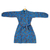 Vestido camisero de algodón - Vestido camisero de algodón con motivo Vine en azul celeste de Ghana