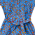 Cotton shirtdress, 'Virtuous Lady' - Printed Cotton Short Sleeve Shirtdress in Azure