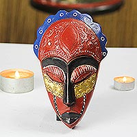 African wood mask, 'Red Alheri'