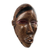 Máscara de madera africana - Máscara de madera africana estilo Dan con ojos entrecerrados de Ghana