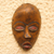 Máscara de madera africana - Máscara de madera africana estilo Dan en naranja de Ghana