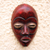 Wood mask, 'Crimson Dan' - Hand Carved and Painted Red Dan Wall Mask (image 2) thumbail