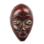 Wood mask, 'Crimson Dan' - Hand Carved and Painted Red Dan Wall Mask thumbail