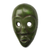 Máscara de madera africana - Máscara de madera africana estilo Dan en verde de Ghana