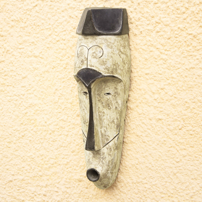 African wood mask, 'Fang Wisdom' - Fang Style African Wood Mask