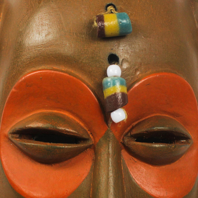 Afrikanische Holzmaske, „Hemba“ – von Affen inspirierte kulturelle afrikanische Holzmaske aus Ghana