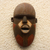 African wood mask, 'Luena' - Hand-Carved African Wood Mask with Pointy Teeth from Ghana (image 2) thumbail