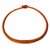 Braided leather necklace, 'Mpusia in Saffron' - Braided Leather Necklace in Saffron from Ghana