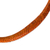 Braided leather necklace, 'Mpusia in Saffron' - Braided Leather Necklace in Saffron from Ghana (image 2b) thumbail