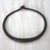Braided leather necklace, 'Mpusia in Brown' - African Hand Crafted Braided Brown Leather Necklace (image 2) thumbail