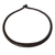 Braided leather necklace, 'Mpusia in Brown' - African Hand Crafted Braided Brown Leather Necklace thumbail