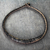 Braided leather necklace, 'Mpusia' - Black and Brown Hand-Braided Leather Necklace from Ghana (image 2) thumbail