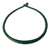 Braided leather necklace, 'Mpusia in Viridian' - Braided Leather Necklace in Viridian from Ghana thumbail