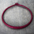 Braided leather necklace, 'Mpusia in Magenta' - Braided Leather Necklace in Magenta from Ghana (image 2) thumbail