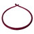 Braided leather necklace, 'Mpusia in Magenta' - Braided Leather Necklace in Magenta from Ghana thumbail