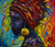 'Colorful Reflection of Inner Joy' - Colorful Expressionist Painting of an African Woman