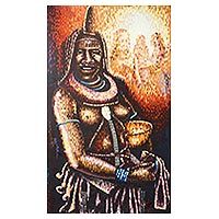 'Women Aglow' (2012) - Original Signed Portrait of a Himba Woman from Namibia